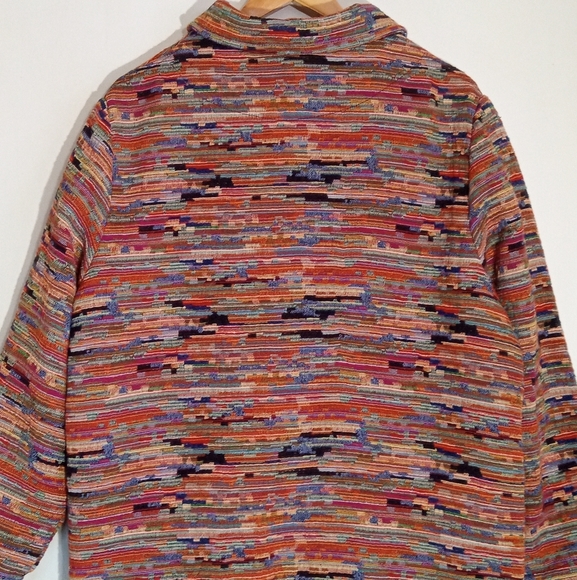 Graff by Um Company multi color handwoven button down jacket with embroidery - Picture 10 of 15